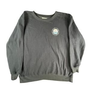 Ron Jon Surf Shop Sweater Mens Medium Gray Crewneck Logo Beach Palm Trees